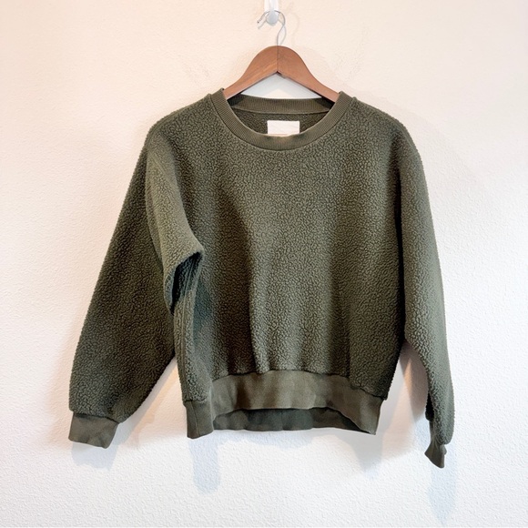 Everlane Tops - Everlane Cozy Sherpa Fleece Sweatshirt Gorpcore Minimalist Lounge Womens S
